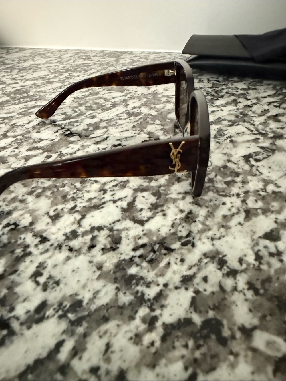 Saint Laurent Square Women's Sunglasses - Classic UV Protection. Tortoise - Picture 4 of 9